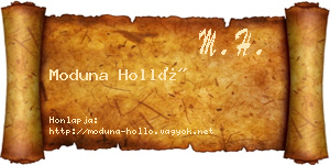 Moduna Holló névjegykártya